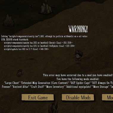 How to report a crash for Don't Starve