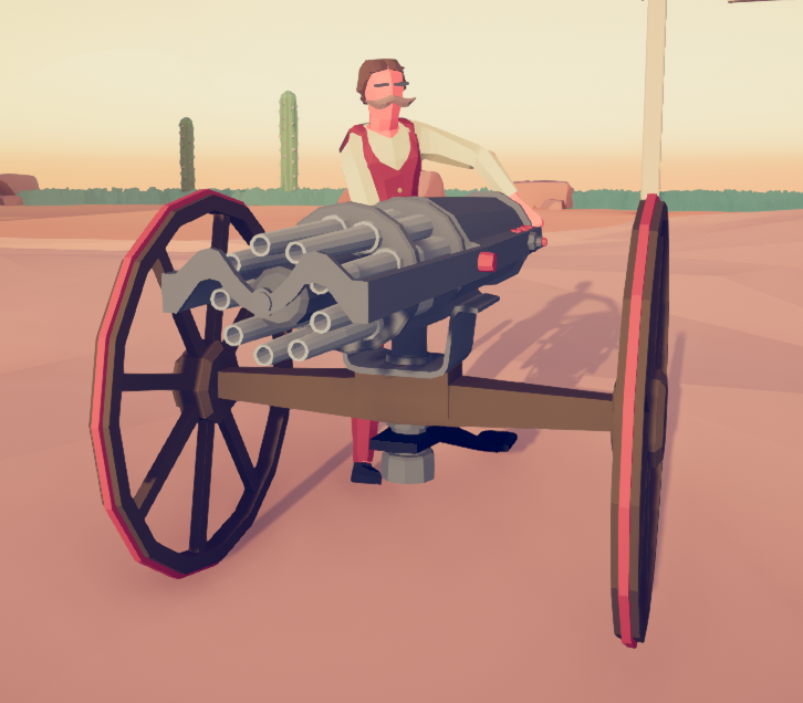 How to unlock the Gatling Gun / Ball n' Chain secret units (Western Update) for Totally Accurate Battle Simulator