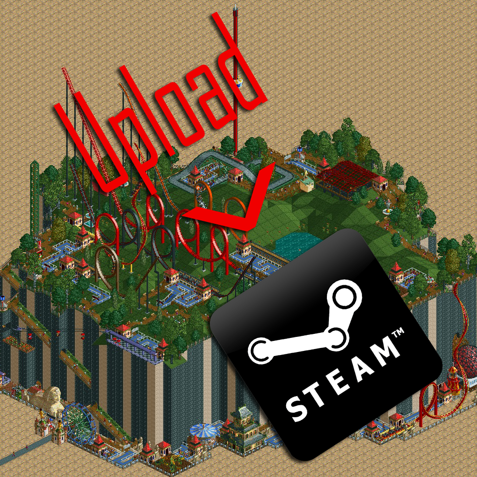 How to upload RCT screenshots to Steam for RollerCoaster Tycoon: Deluxe
