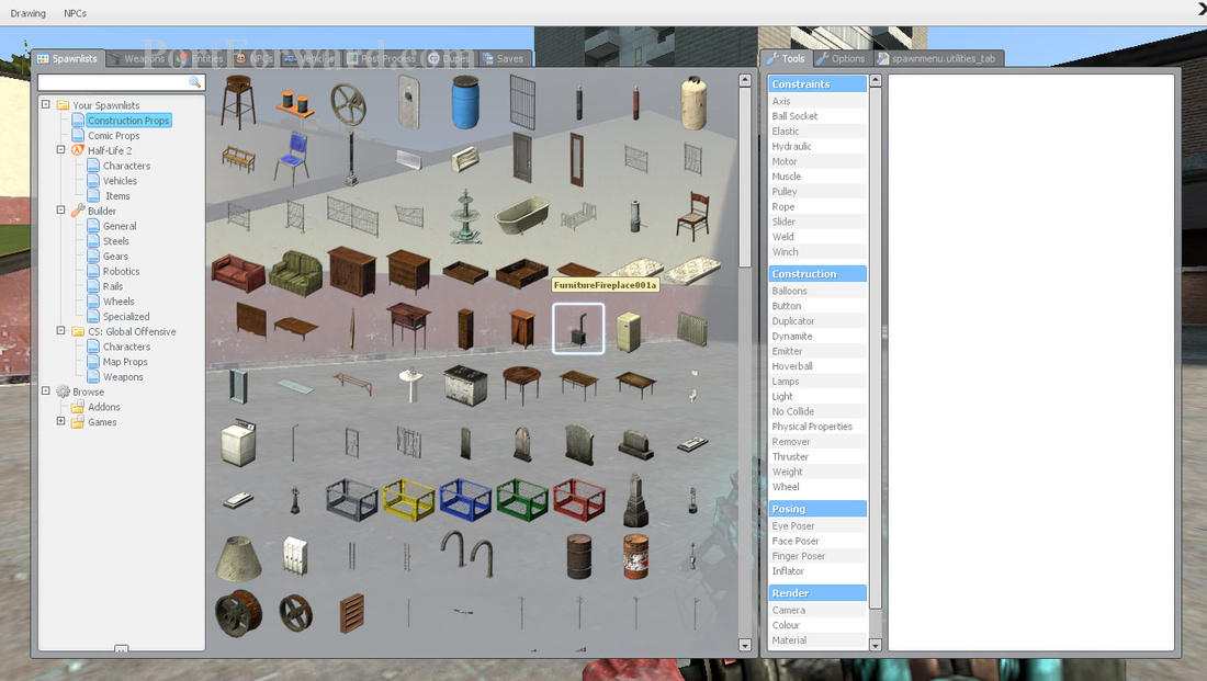 Hwo To Opens The Builders Menu for Garry's Mod