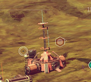 Identify what is in buildings from the air for No Man's Sky