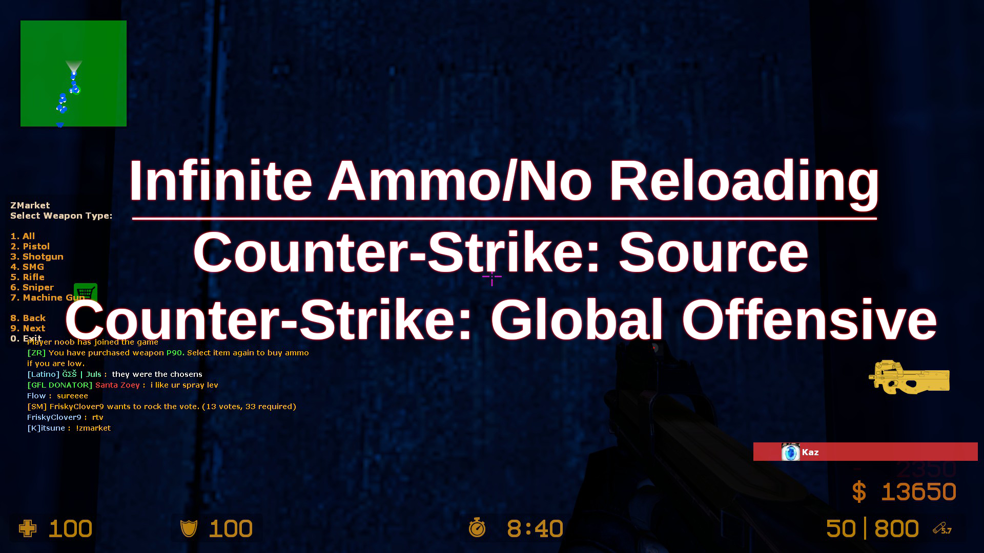 Infinite Ammo/No Reloading (Zombie Escape) for Counter-Strike: Source