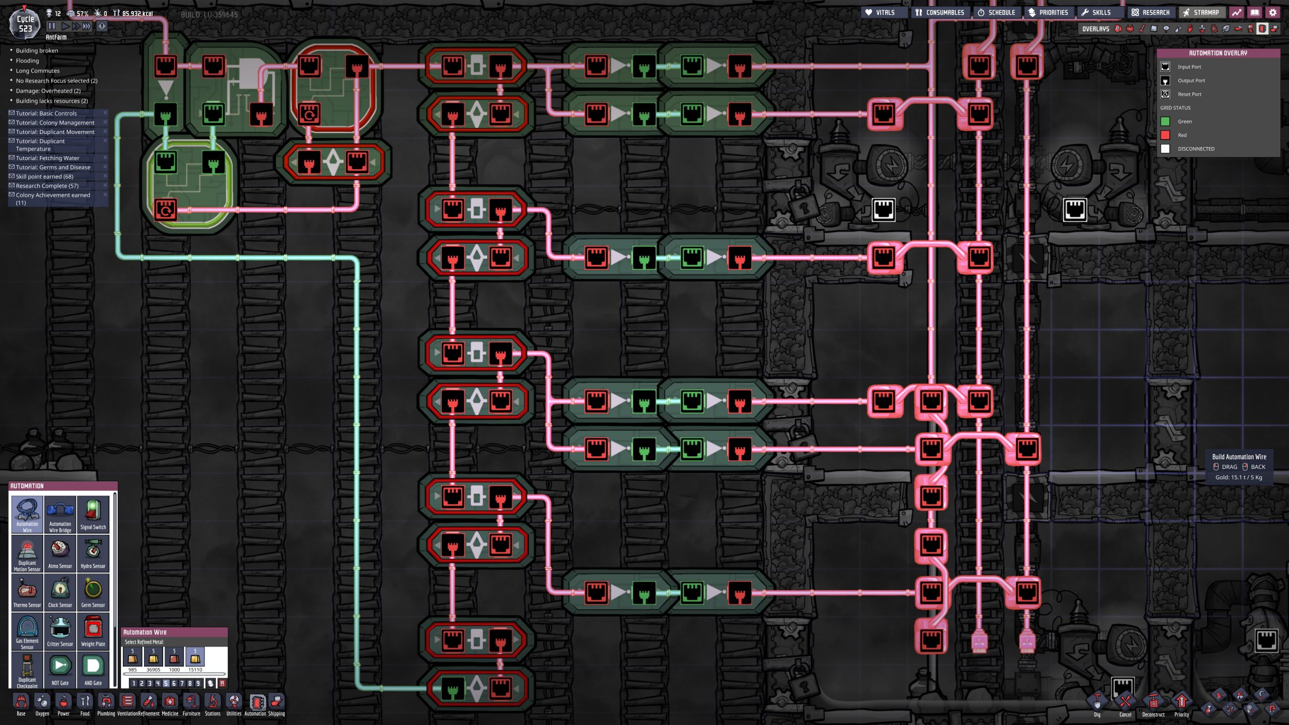 Infinite Gas Storage - Automation for Oxygen Not Included