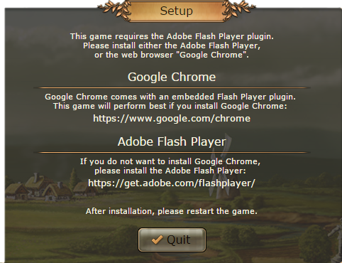 Install missing plugin + Config file (Outdated) for The Settlers Online