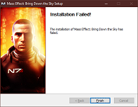 Installation failed even though you did everything listed in guides? Simple solution! for Mass Effect (2007)