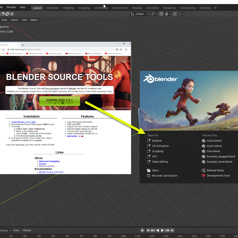 Installing Blender Source Tools in Blender 2.80 for Source Filmmaker