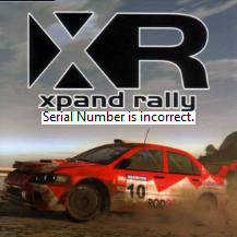 Invalid Serial Number for Xpand Rally