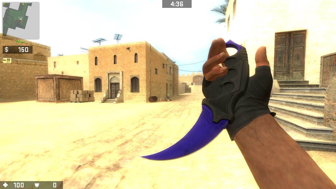 Karambit Doppler (Sapphire) for CS:S for Counter-Strike: Source