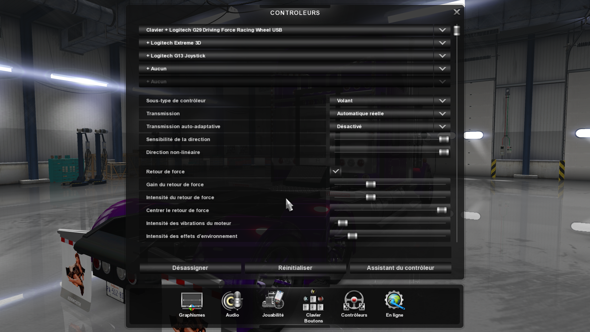 Logitech G29 + Driving force shifter for American Truck Simulator