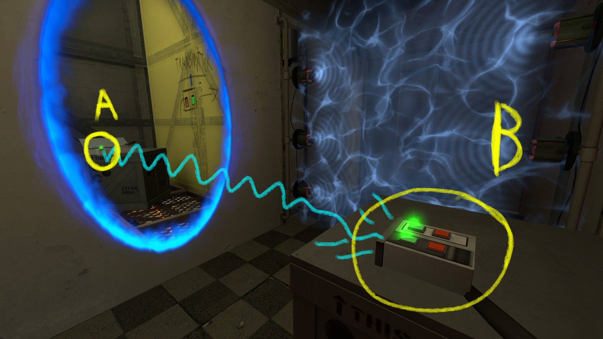 "Lost Between Floors" workshop map- official guide for Portal 2