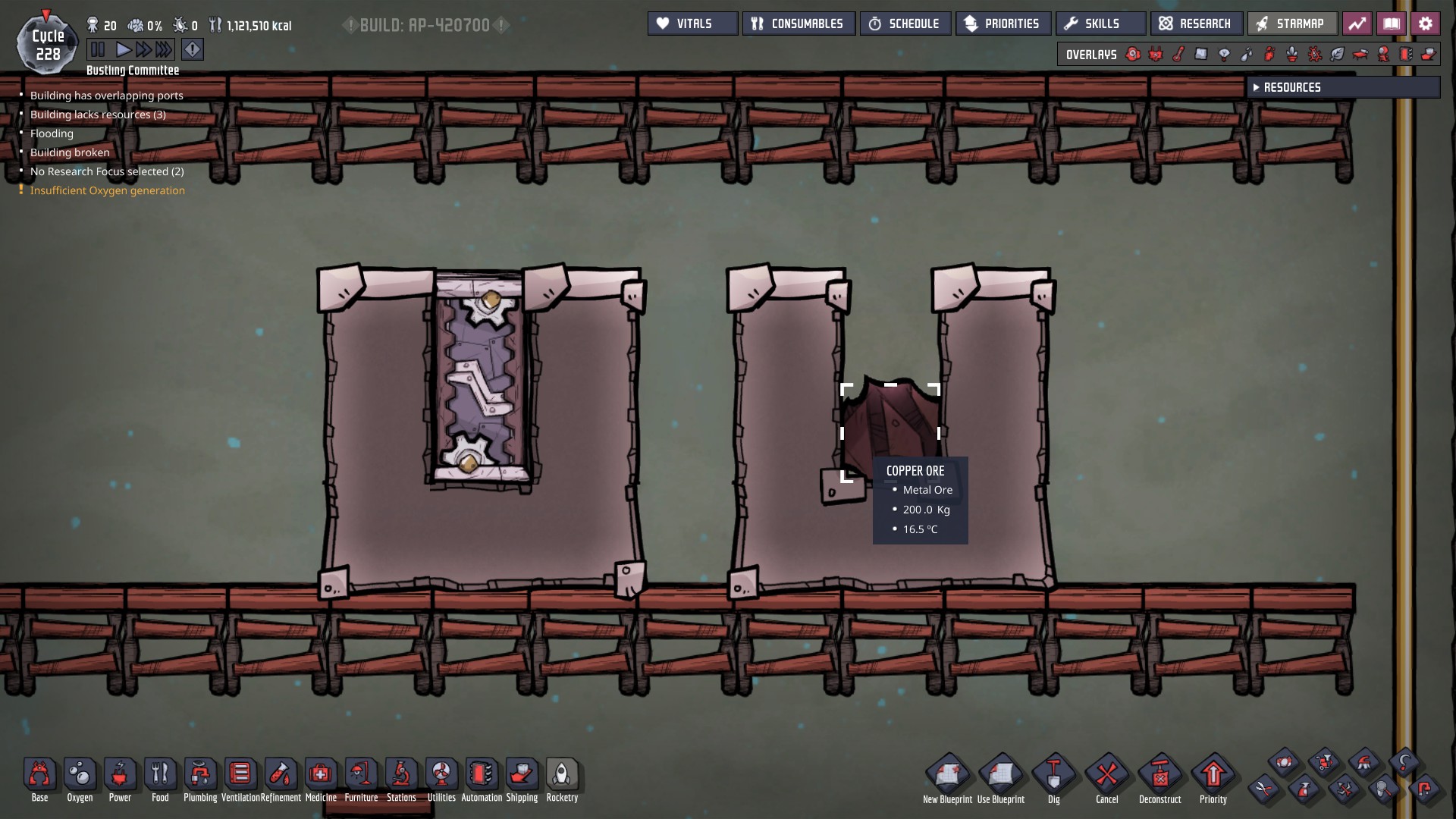 Making Natural Tile for Oxygen Not Included