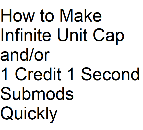 Making Your Own Infinite Unit Cap and 1C1S Submods for STAR WARS™ Empire at War: Gold Pack