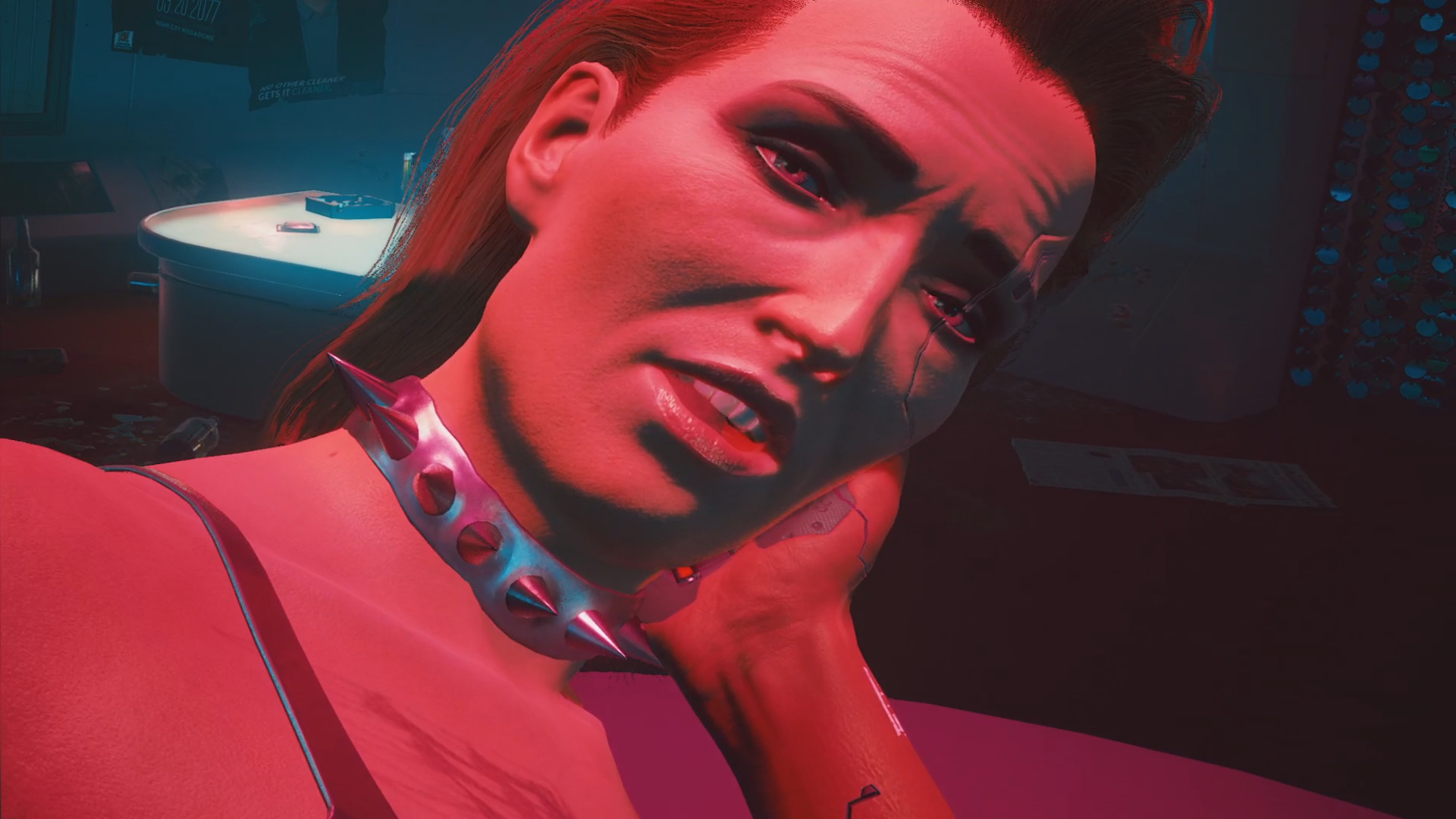 Meredith Stout ROMANCE SCENE Secret sex scene in cyberpunk Steam Solo