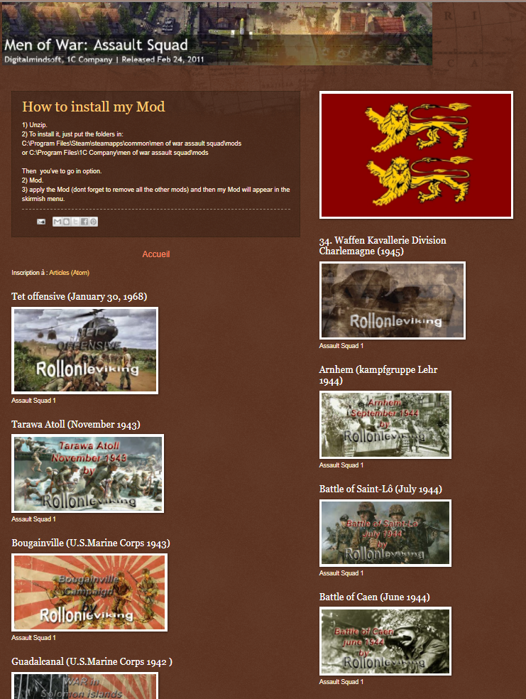 MODS for Men Of War Assault Squad for Men of War: Assault Squad