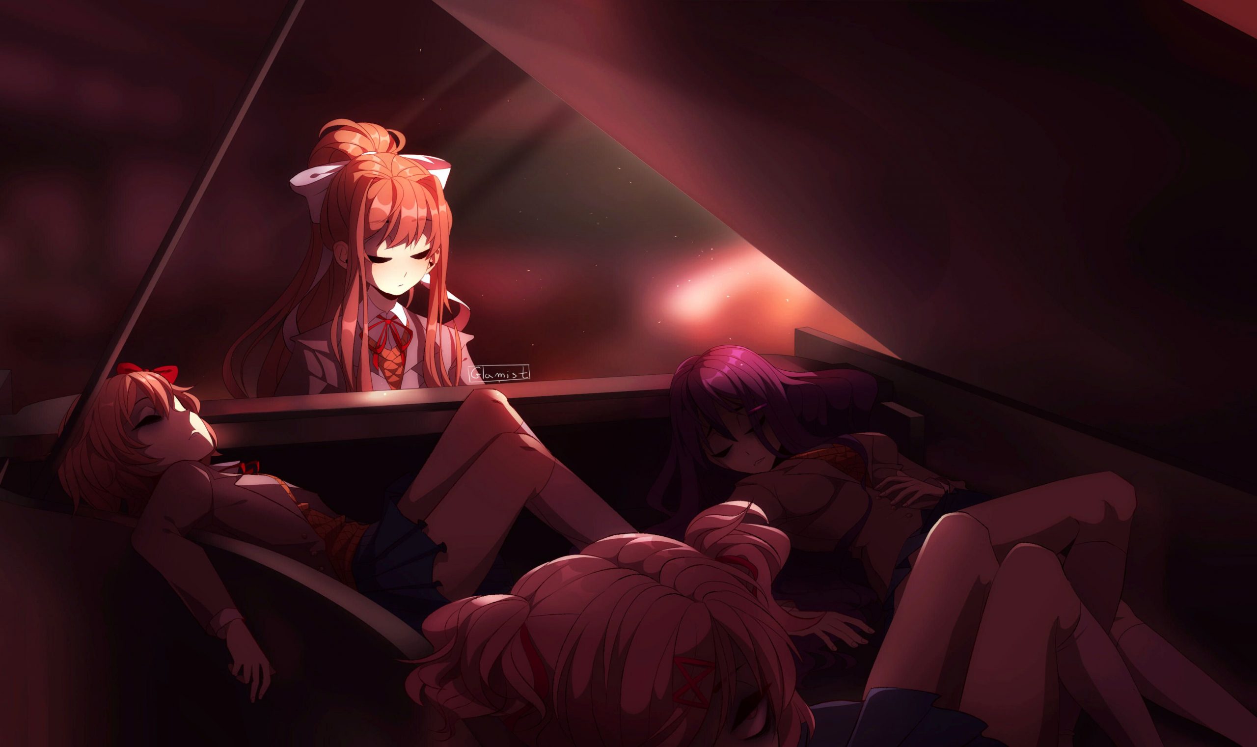 Monika and me again~ (Monika after story) by AbbyArtsketch on