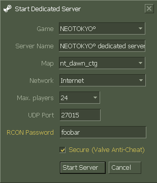 Neotokyo Server Guide for NEOTOKYO°