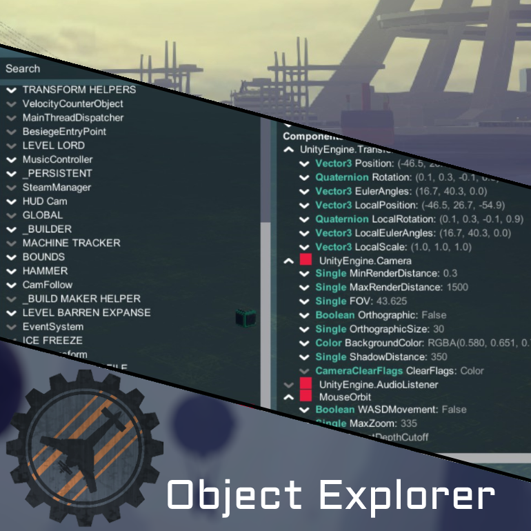 Object Explorer Component Mappings for Besiege