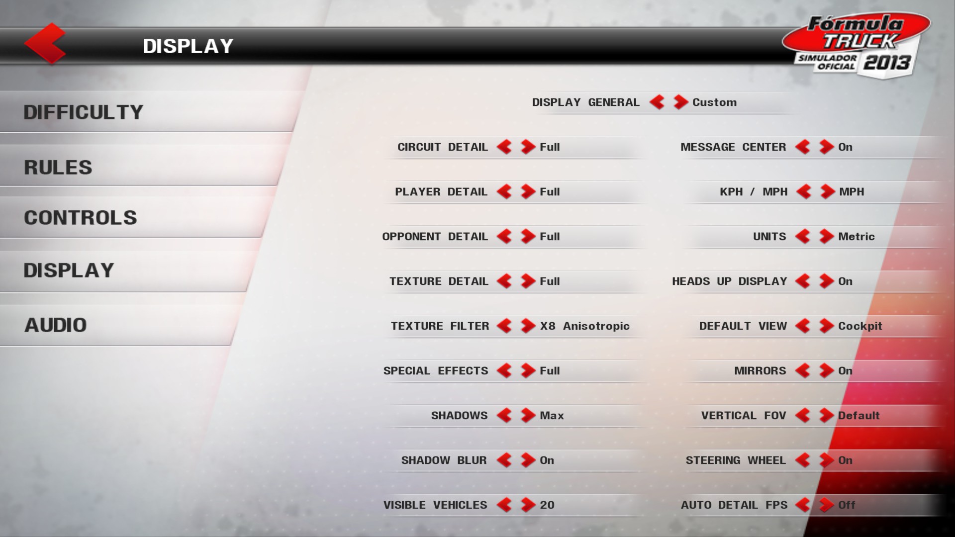 Optimizing Graphics in Formula Truck for Formula Truck 2013