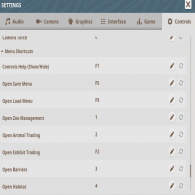 Planet Zoo Controls And Shortcuts for Planet Zoo