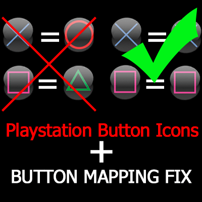 Playstation Button Icons + FIX BUTTON MAPPING for Mortal Kombat X