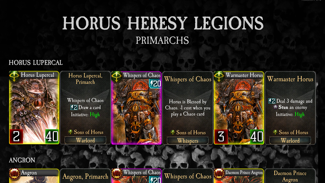 Primarchs - List and  abilities for The Horus Heresy: Legions