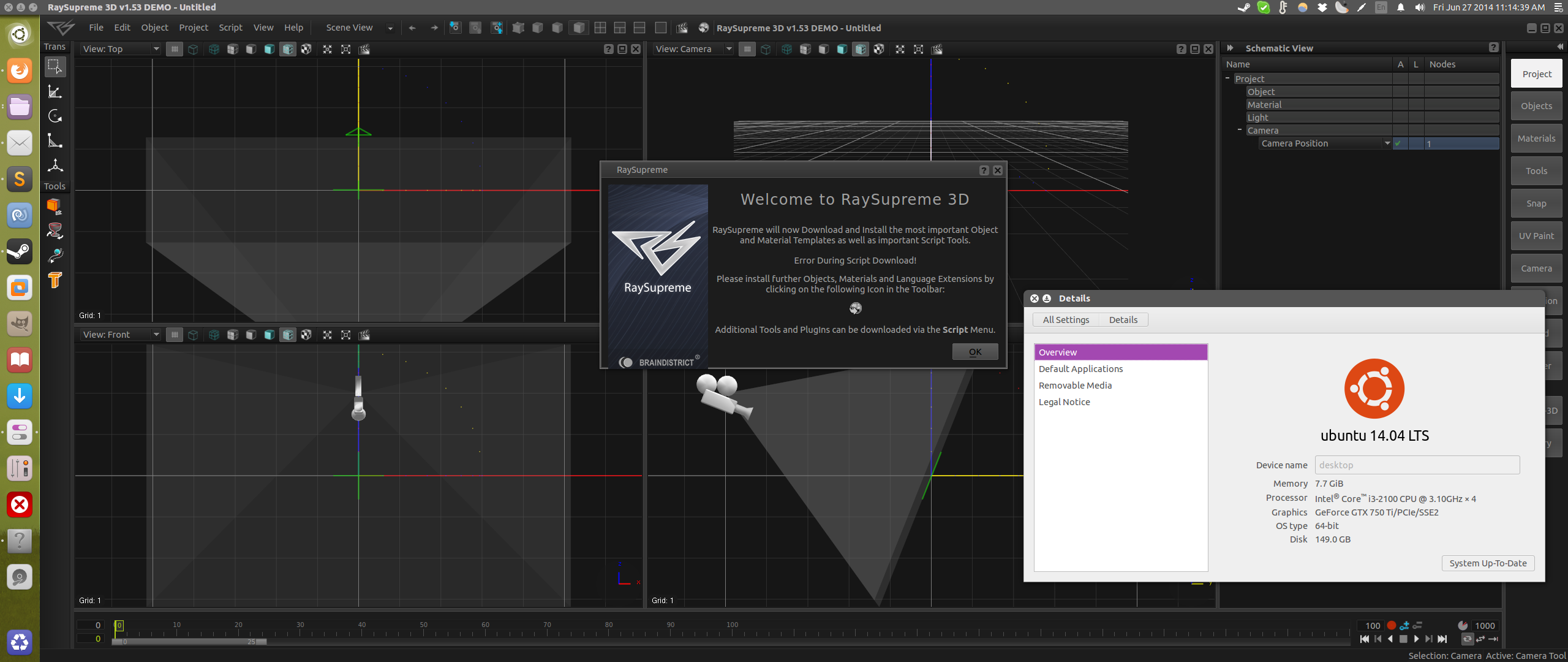 Run RaySupreme 3D on Ubuntu 14.04 for RaySupreme 3D