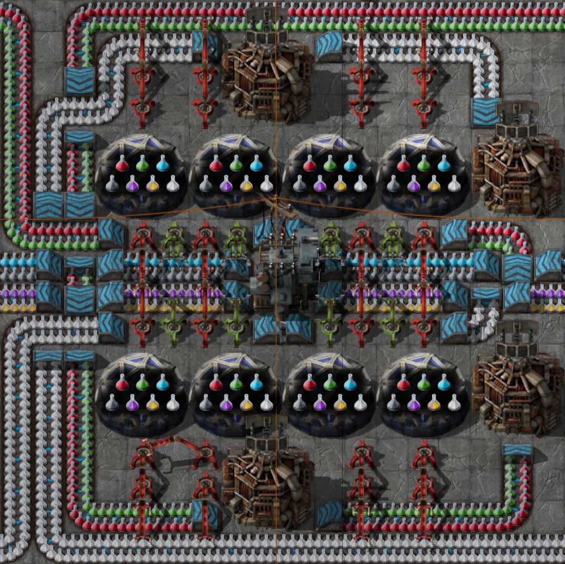 Seamless Space-Saving Blueprints (18x18 tiles) for Factorio