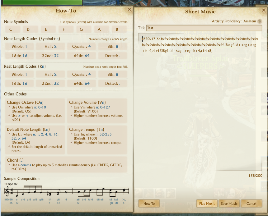 Skrillex - scary monsters music sheet for ArcheAge