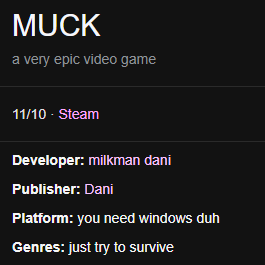 so, What is M U C K ? for Muck