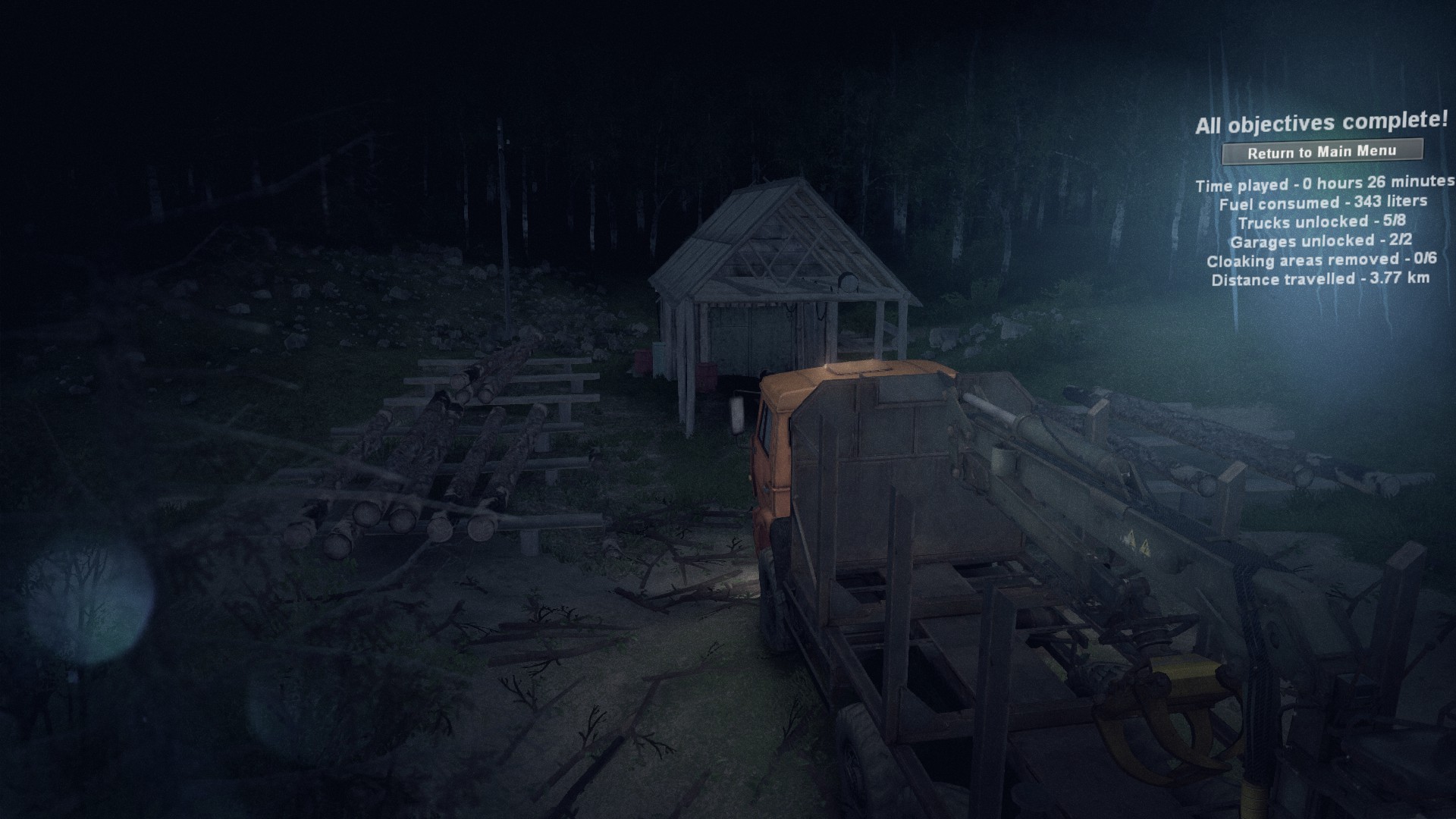 Spintires Speedrun Hardcore (Volcano 14min, Hill 23min) for Spintires®