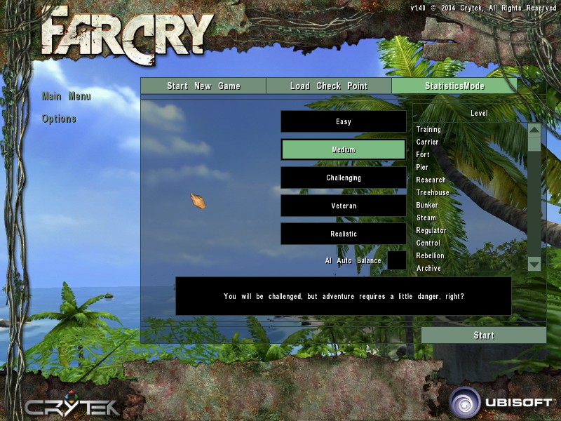 Разблокировка Statistics Mode for Far Cry