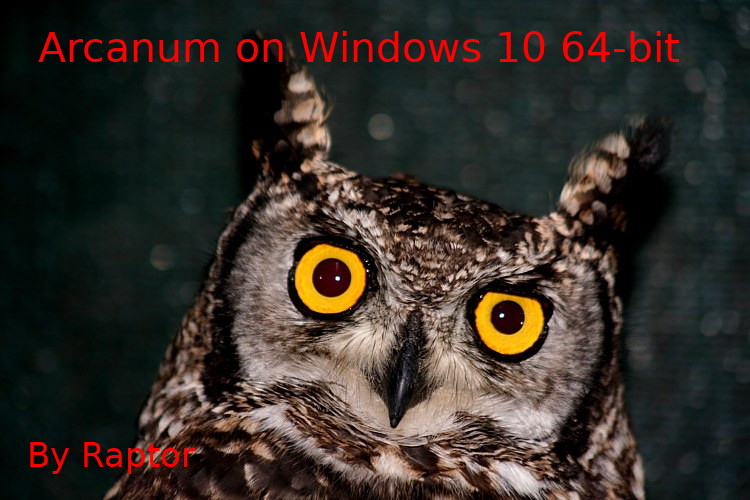 Step-by-step guide to installing Arcanum under Windows 10, 64-bit for Arcanum