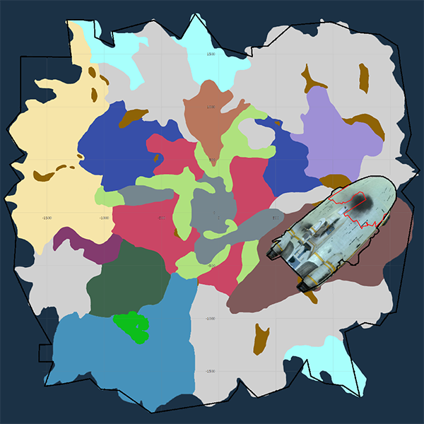 Карта затерянной реки сабнатика