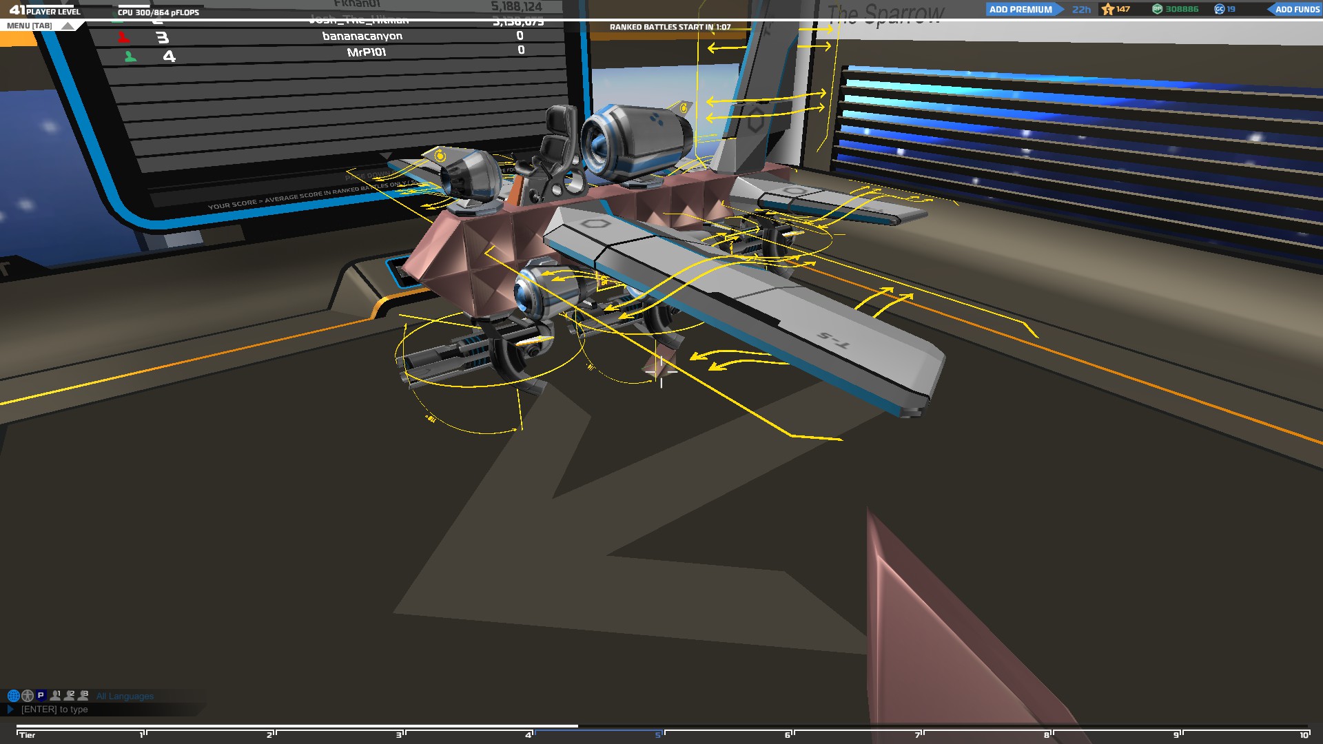 T-4 to T-5 Plane: The Sparrow for Robocraft