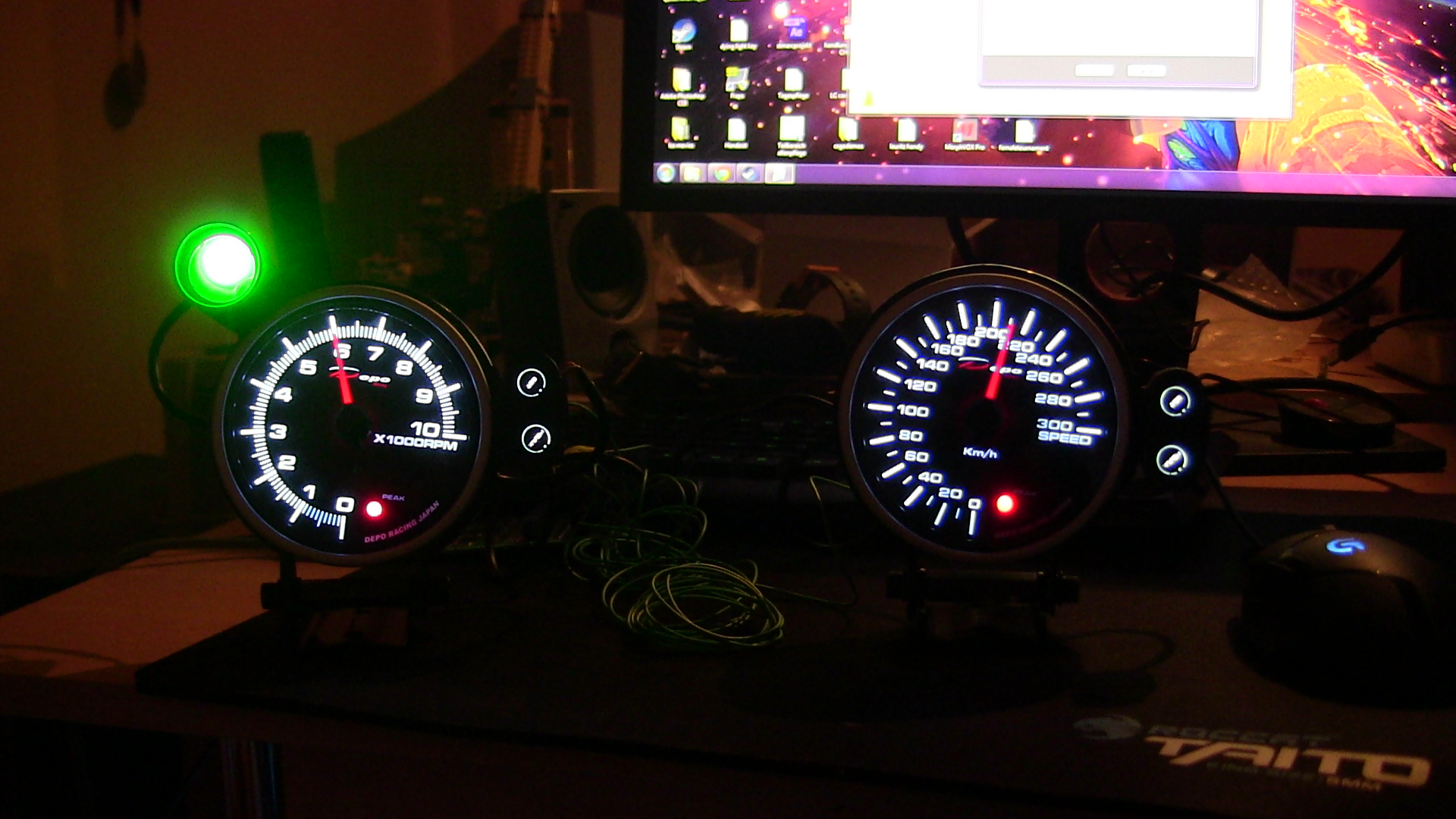 Tachometer and Speedometer for DiRT Rally