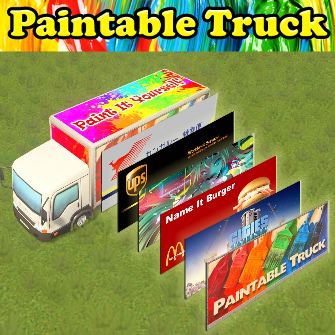 Templates for self-made Paintable Ad Truck for Cities: Skylines