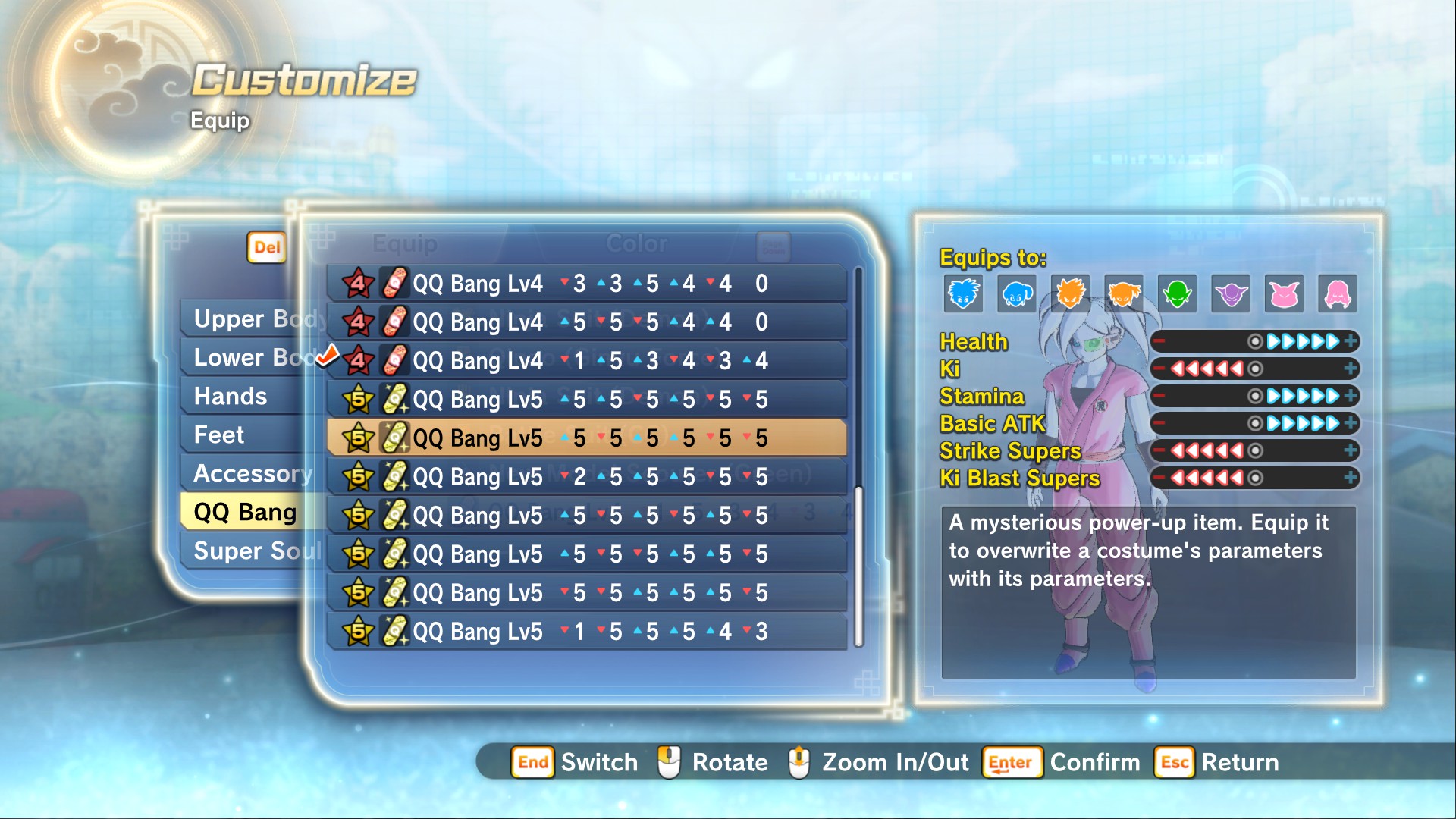 The basics to QQ-Bangs for DRAGON BALL XENOVERSE 2