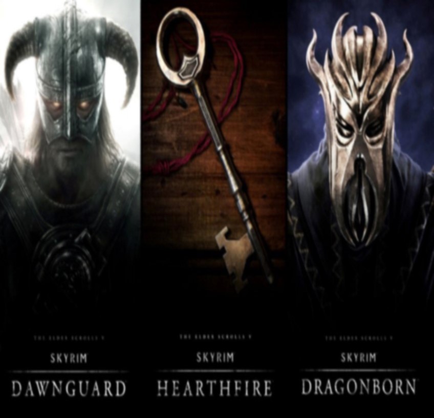 The Three DLC In Steam for The Elder Scrolls V: Skyrim