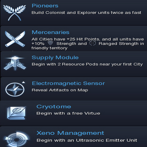 Unlock extra starting options and maps for Beyond Earth (official Starships bonuses) for Sid Meier's Civilization: Beyond Earth