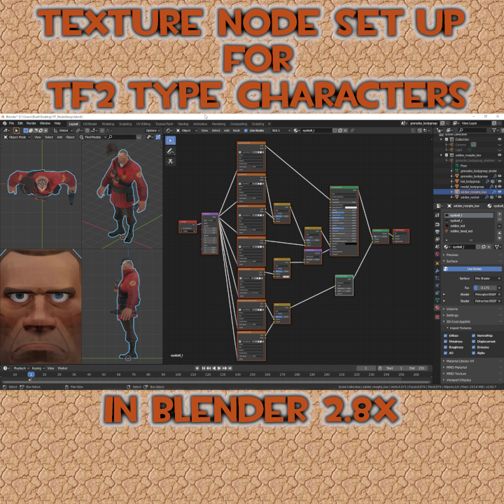 Using the Blender 2.8x Shader Editor to Texture Models for Source Filmmaker