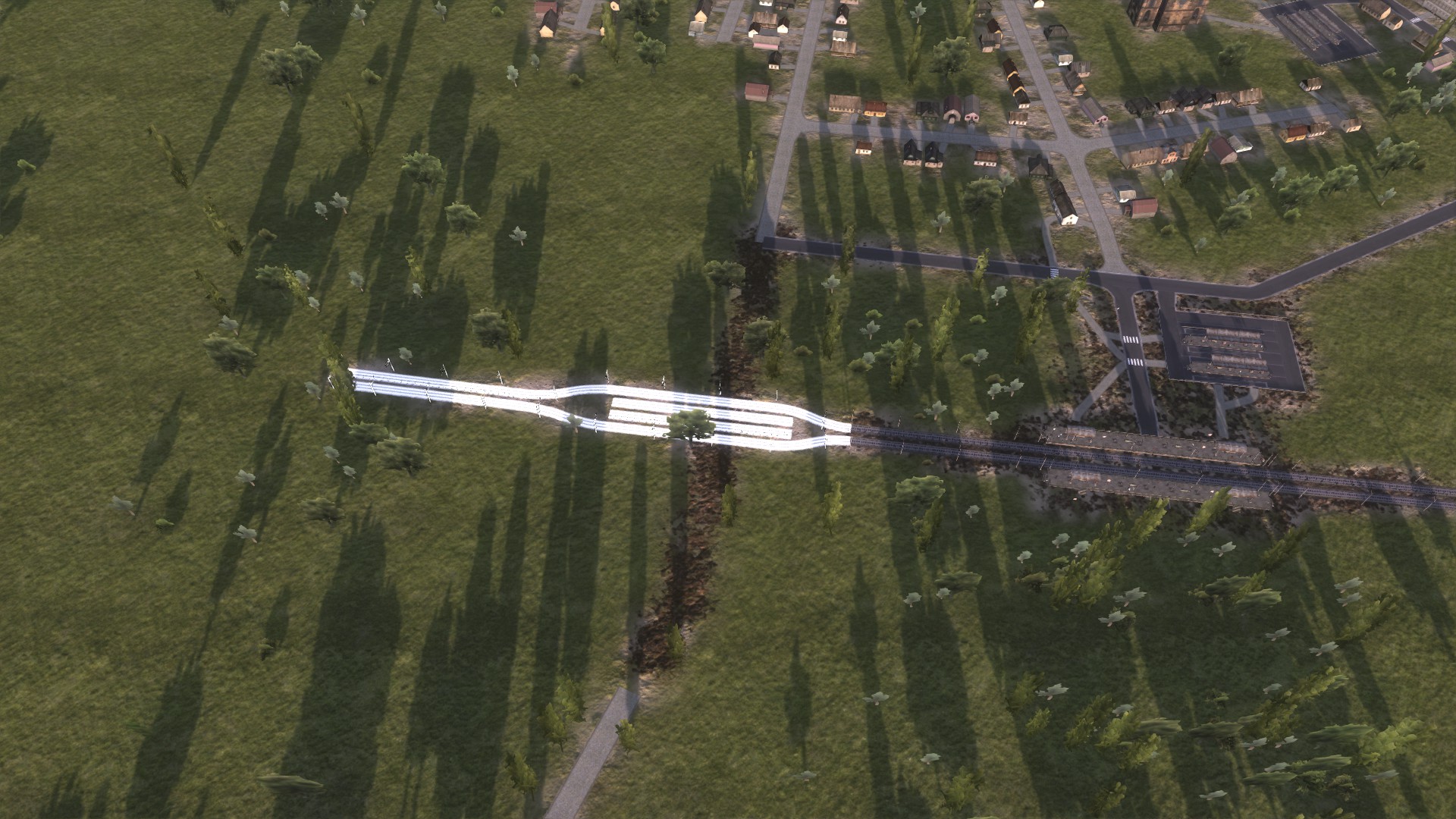Utilizing both platforms from both directions at a train station for Workers & Resources: Soviet Republic
