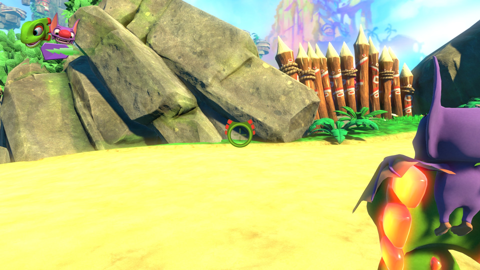 Zooming in for percise shooting for Yooka-Laylee